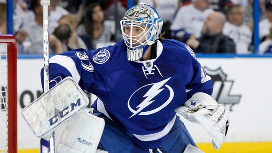 Lightning recall goalie Gudlevskis, center Angelidis