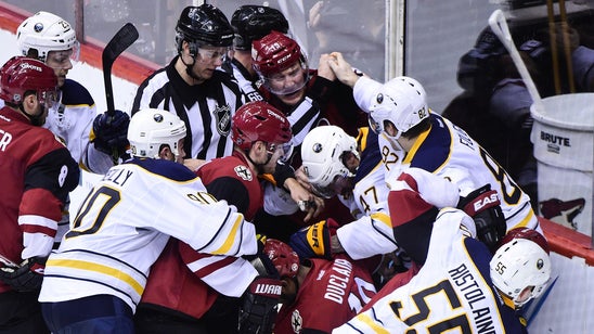 Watch: Coyotes-Sabres game ends with brawl