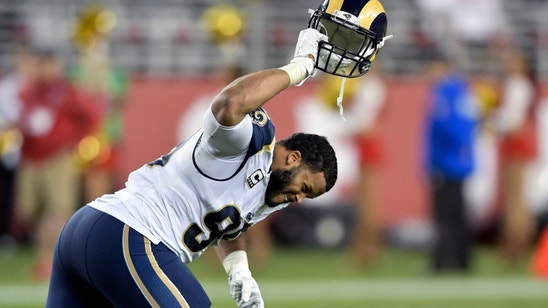 Watch Los Angeles Rams DT Aaron Donald Slam Helmet Following Week 1 Ejection