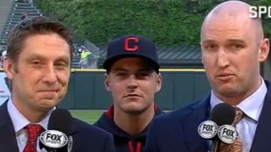 Indians pitcher Trevor Bauer has mastered the art of live TV videobombs