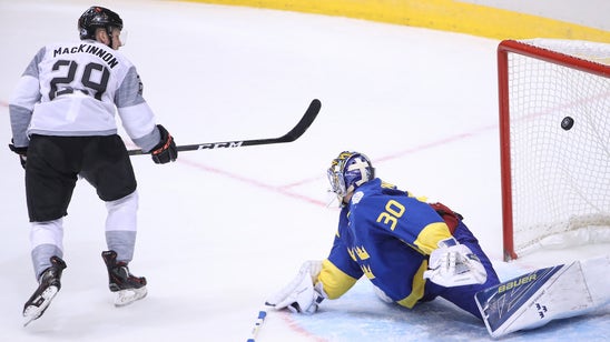 Nathan MacKinnon bests Lundqvist, scores insane goal to beat Sweden in OT