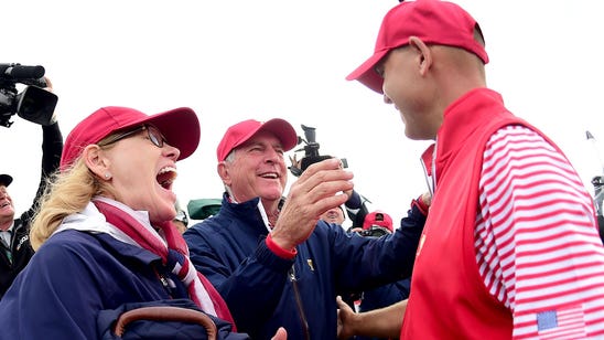 US wins! Bill Haas delivers Presidents Cup triumph for dad Jay