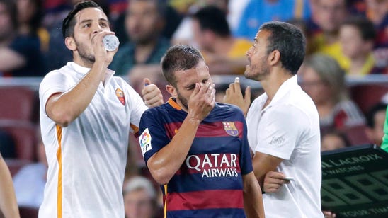 Injured defender Alba to miss Barcelona's Super Cup matches