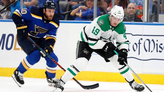 O'Reilly scores late in Blues' 2-1 loss to Stars