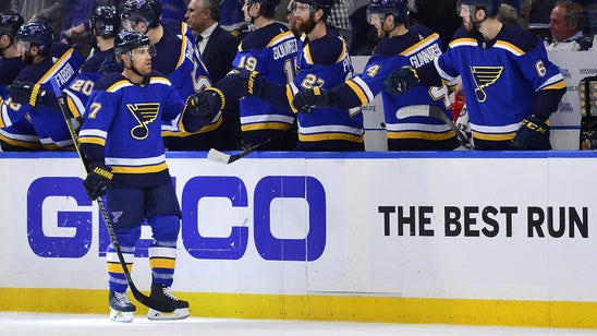 Schwartz's hat trick lifts Blues past Jets 3-2 and onto the second round