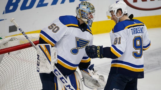 Tarasenko scores twice, Binnington stays undefeated as Blues beat Stars 3-1