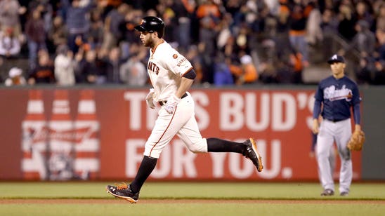 Giants' Brandon Belt talks about his pair of triples