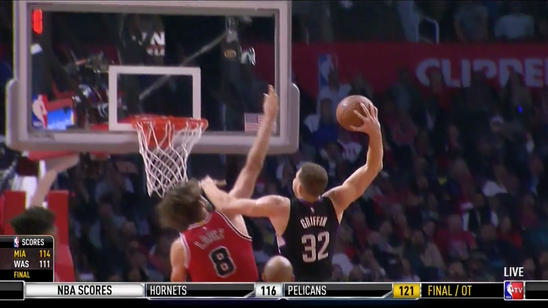 Watch: Blake Griffin is back with another poster dunk, this time on Robin Lopez