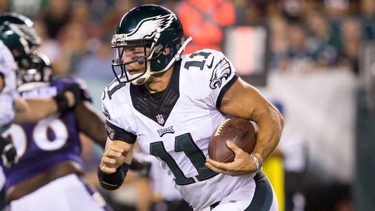 Tebow finds room to run but can't find end zone for Eagles