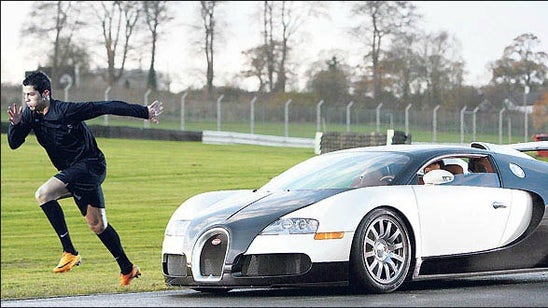 Cristiano Ronaldo got himself a Bugatti Veyron as a present