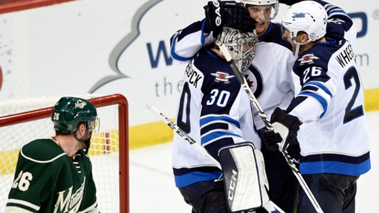 Hellebuyck, Jets blank Wild 1-0 behind Wheeler's goal