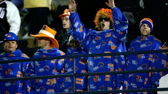 Boise St. shows off frighteningly cool Halloween-themed helmets