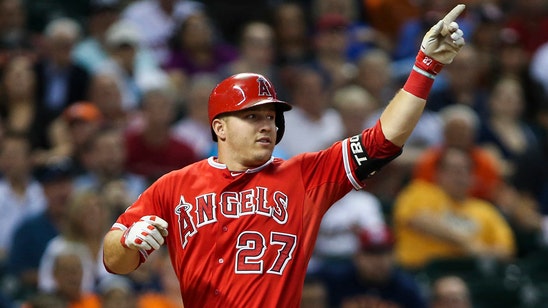 Mike Trout nailed his first report as the Angels' official weatherman