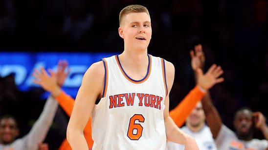 Kristaps Porzingis sports sunglasses during Greek streetball game with Antetokounmpos