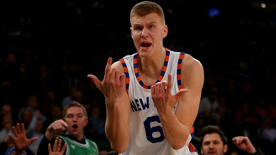 Young Knicks fan scores on Kristaps Porzingis, hits the dab