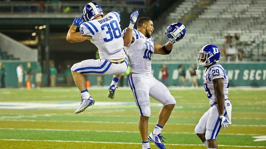 Duke safety Cash coming up money for the Blue Devils