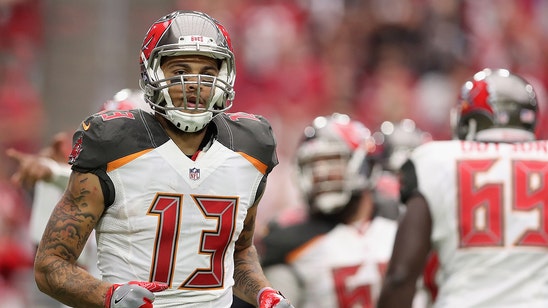 Mike Evans sits during national anthem to protest Donald Trump's victory