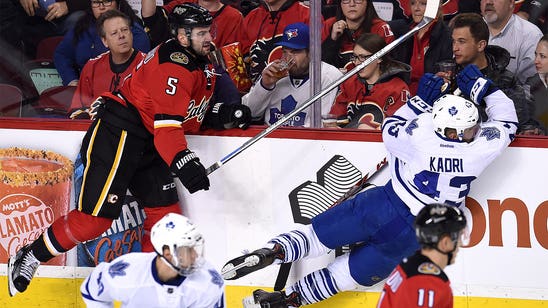 Maple Leafs' Kadri makes throat-slash gesture toward Flames' Giordano