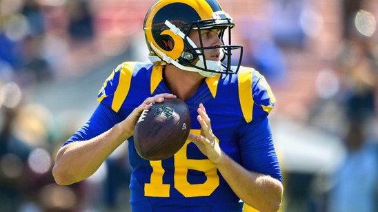 Jared Goff Takes First Team Reps With Los Angeles Rams on Wednesday
