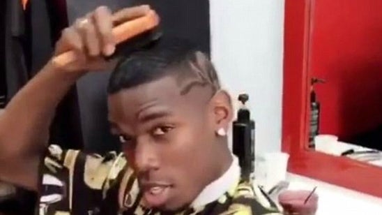 Paul Pogba celebrated his Netherlands goal with a new '100' emoji haircut