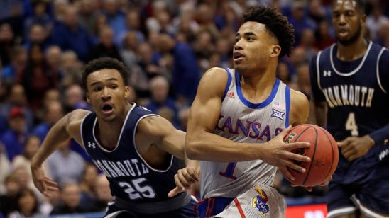 Six Jayhawks score in double figures as Kansas dominates Monmouth 112-57