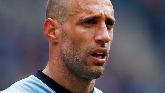 Manchester City's Zabaleta out for a month with knee injury