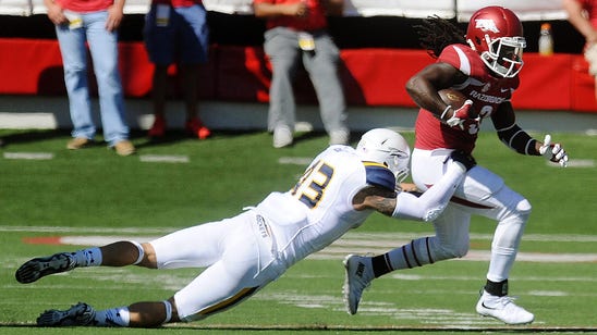 No. 18 Arkansas can't convert on final drive, gets upset by Toledo