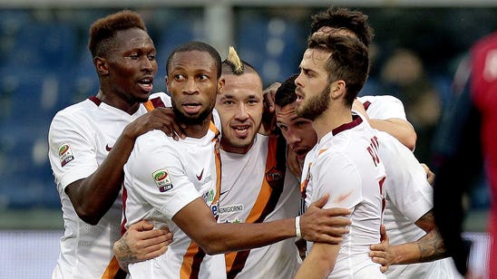 Roma ends unbeaten Genoa run to close gap on leaders Juve; Verona win