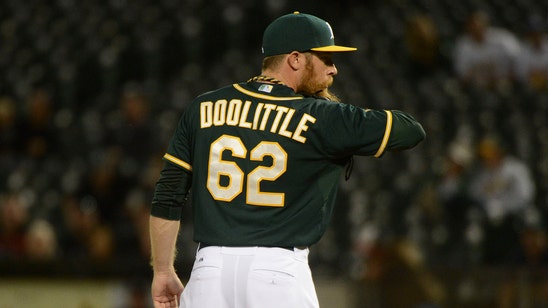 A's Doolittle increases velocity, could be activated next week