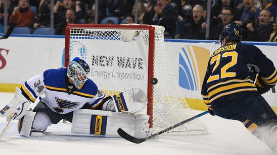 Blues score two third-period goals to defeat Sabres 2-1