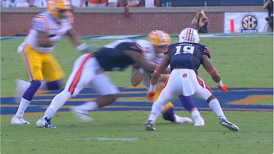 Watch Auburn player get ejected for huge hit that left LSU's quarterback bloodied