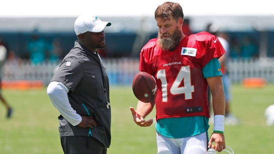 Dolphins coach Brian Flores says Ryan Fitzpatrick is 'leading the way' in QB race with Josh Rosen