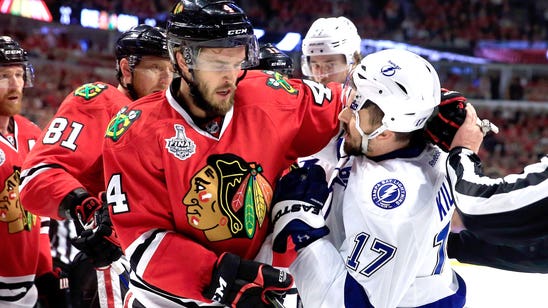 Blackhawks' Hjalmarsson revels in day with Stanley Cup