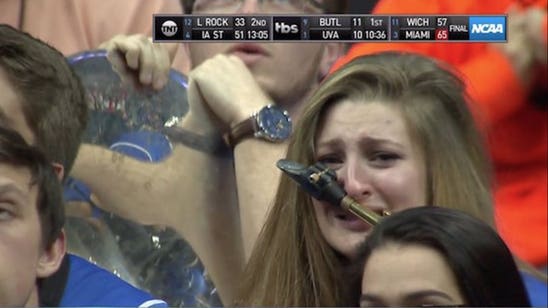 Gaze upon the crippling sadness of crying Kentucky saxophone player