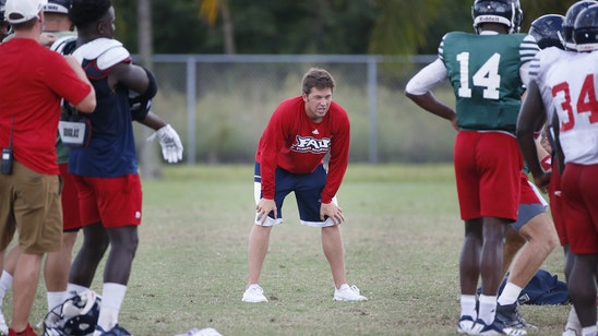 Ready to work: Fresh-faced Charlie Weis Jr. ready to go with Lane Kiffin, FAU