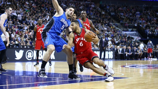 Lowry helps Raptors beat Magic 106-103 in OT in London