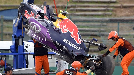 Video: Kvyat takes wild ride during F1 qualifying in Japan
