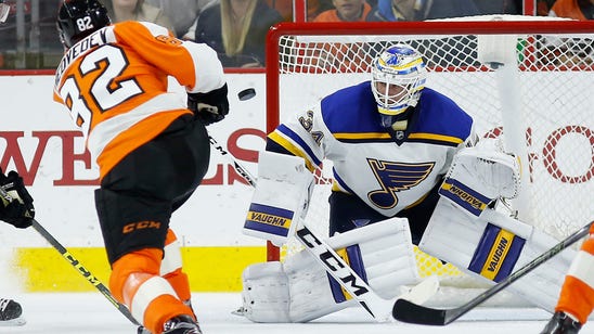 Blues blow three-goal lead, fall 4-3 to Flyers