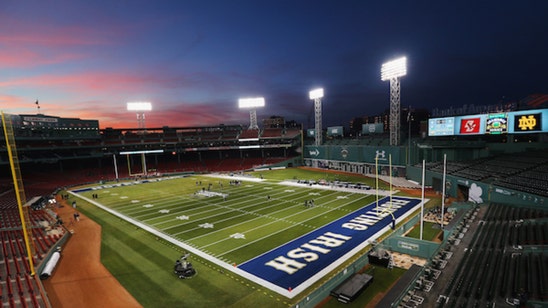 WATCH: Fenway Park transitions to football field for BC-Notre Dame