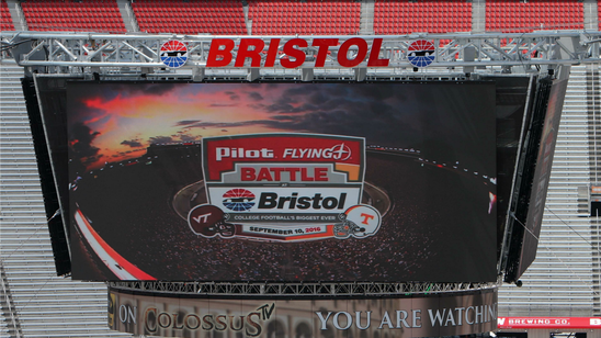 A behind the scenes look at how Bristol Motor Speedway transformed into a football stadium