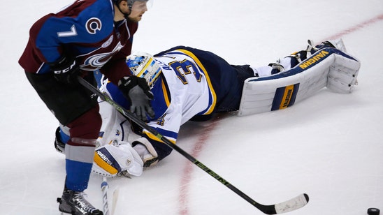 Blues again fail to protect late lead, fall to Avalanche 4-3 in OT