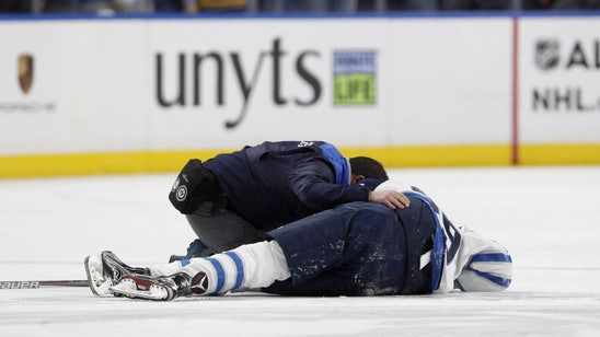Watch line brawl erupt after Sabres defenseman levels Winnipeg's Patrik Laine
