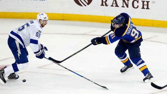 Blues fall 2-1 to Lightning, finish with 2-2 record on road trip