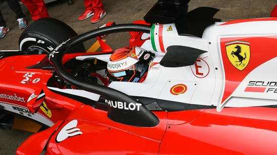 Ferrari's Kimi Raikkonen tests 'Halo' protection system