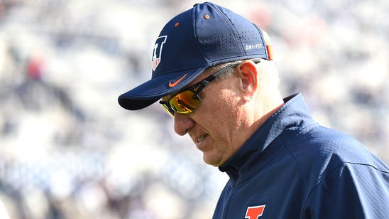 New Illinois AD cans football coach Bill Cubit on his first day on the job