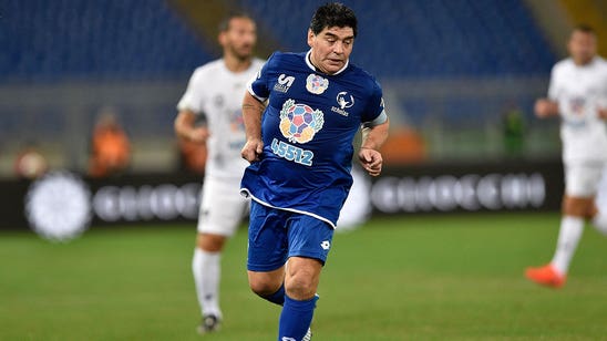 Watch: Maradona gets in scuffle in Pope's Match for Peace
