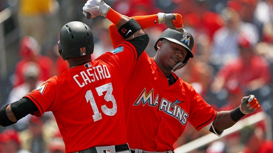 Lewis Brinson cranks another homer in Marlins' spring loss to Nationals