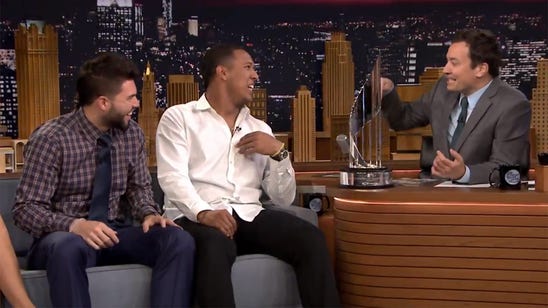 To the victors go the spoils: Royals do late-night TV circuit