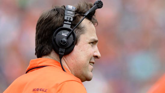 Muschamp coaching from the field this season for Auburn