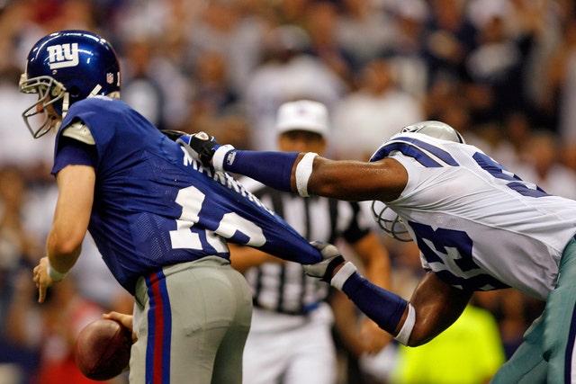 Skip Bayless gets checked by Eli Manning regarding Helmet Catch